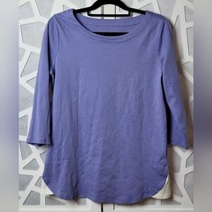 Isaac Mizrahi Purple Long Sleeve Tee